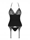 828-COR-1 Corsage schwarz