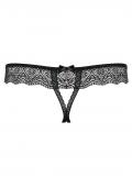 864-THC-1 Crotchless Thong schwarz