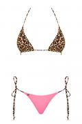 Bikini California rosa/leopard Gr XL