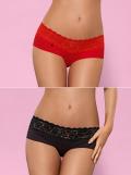 Lacea Shorties Duopack schwarz & rot