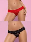 Lacea String Duopack schwarz & rot