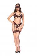 Lingerie-Set CR4880 schwarz/rot